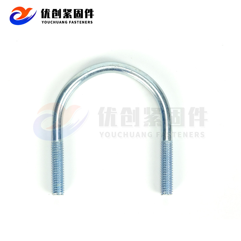 Galvanized U-bolt U-screw hoop riding Maka U-wire building embedded pipeline fixed Specification drawing