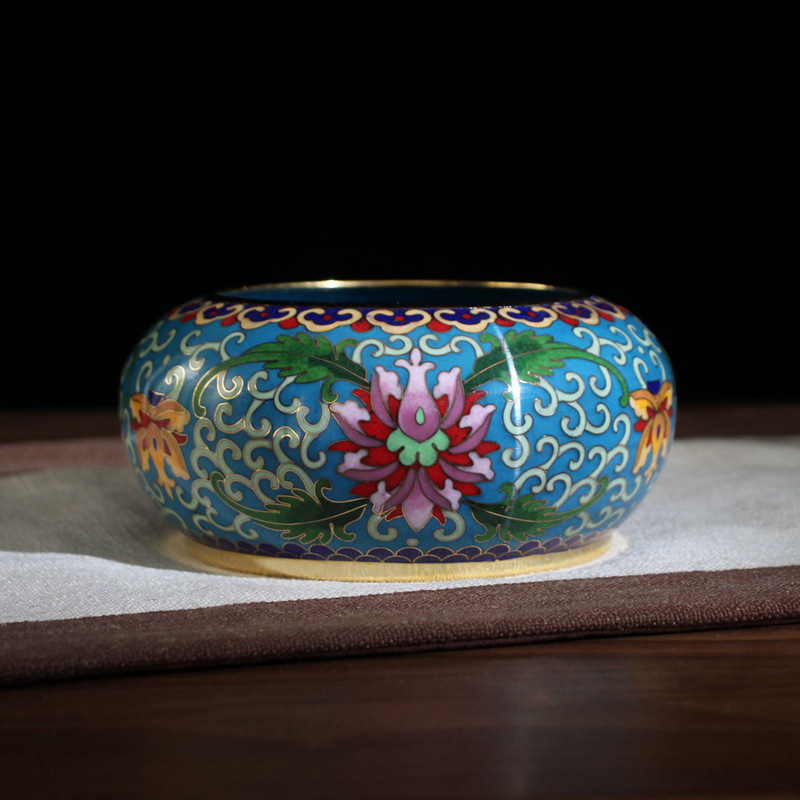 Beijing Cloisonne retro ethnic style decorative air lamp accessories, traditional copper base cloisonne enamel air lamp assembly pic 8