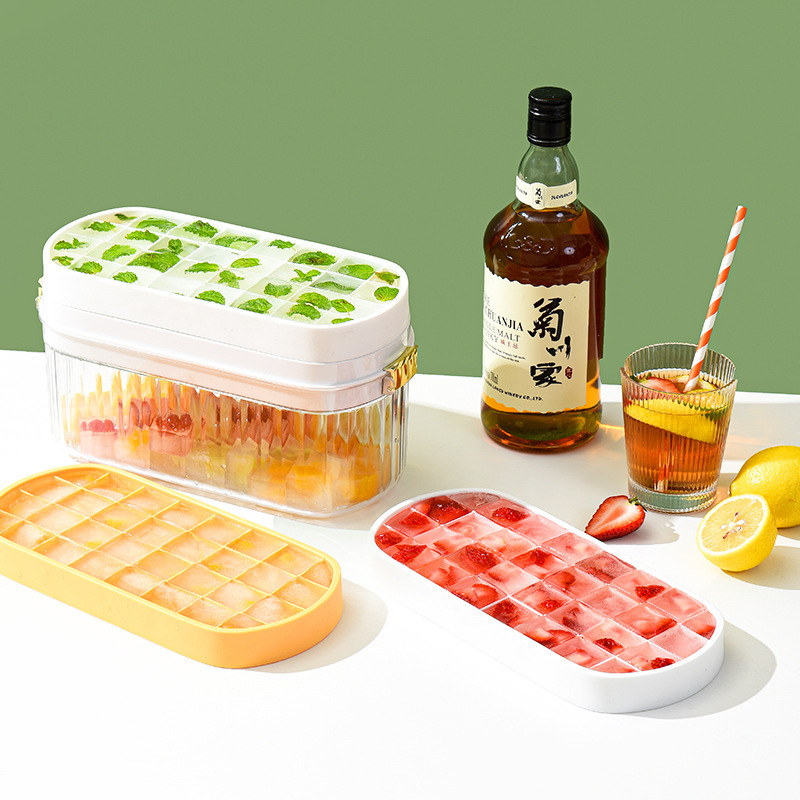 Ice Mold Household Transparent Large Capacity Ice Box Ice Box With Cover Refrigerator Ice Block Magic