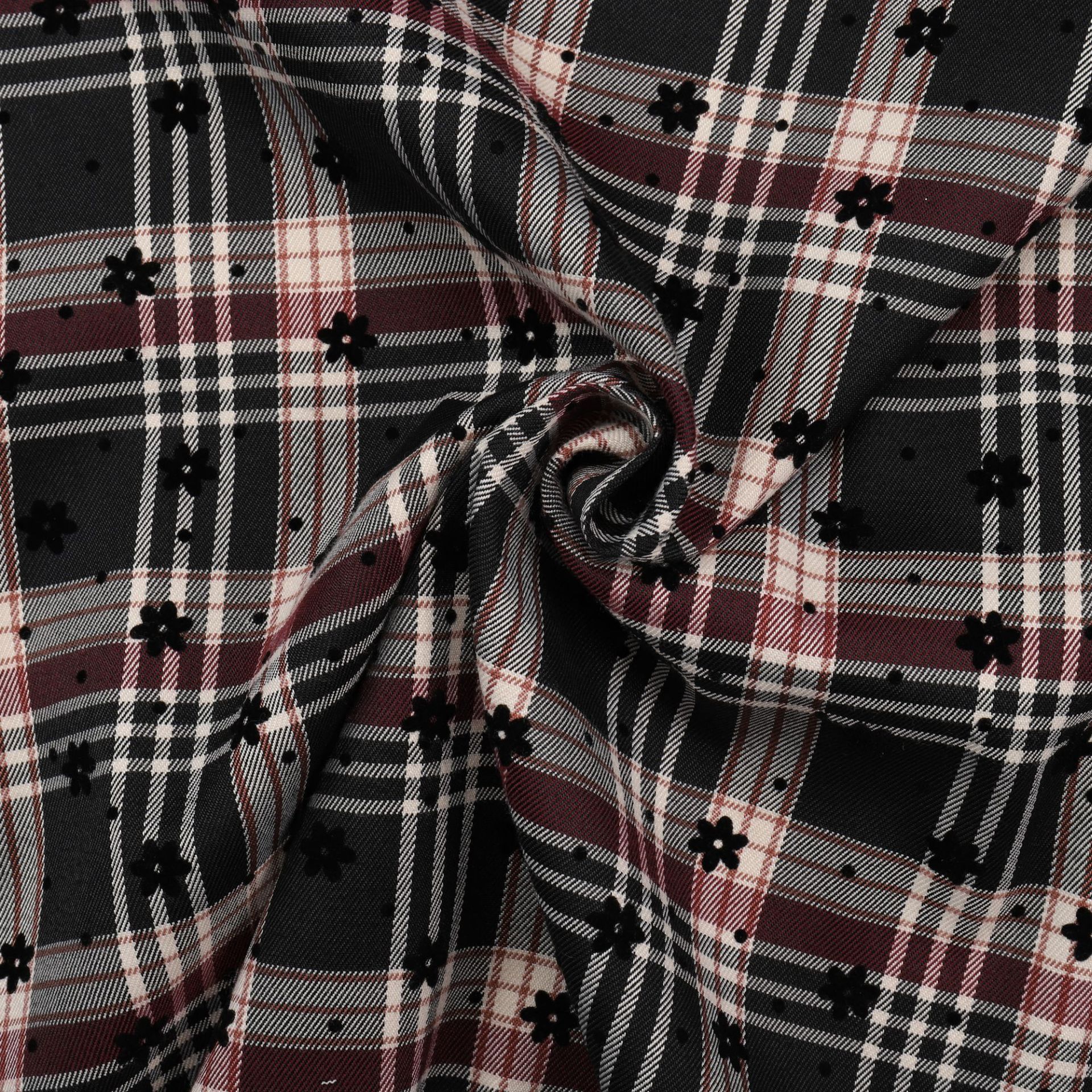 Spades Tr Yarn-Dyed Twill Plaid Jk Check Skirt Bag Shoes Hat Hair Accessories Bow Tie Small Wave Dot Flocking Fabric Specification drawing