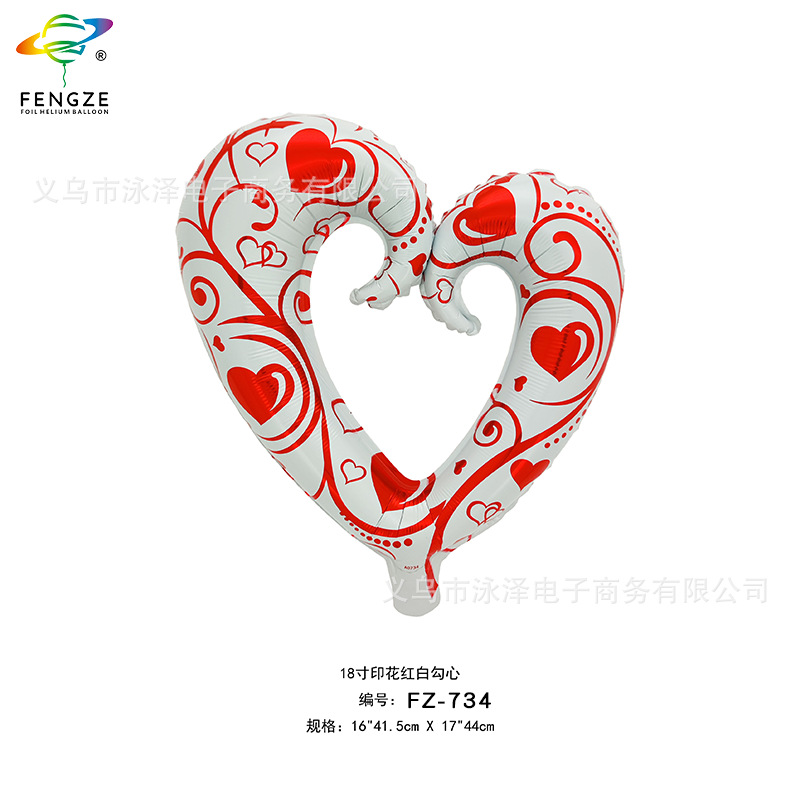 16 inch hook heart hollow heart aluminum film decoration balloon wedding decoration Valentine's Day love balloon decoration arrangement Application Scenario