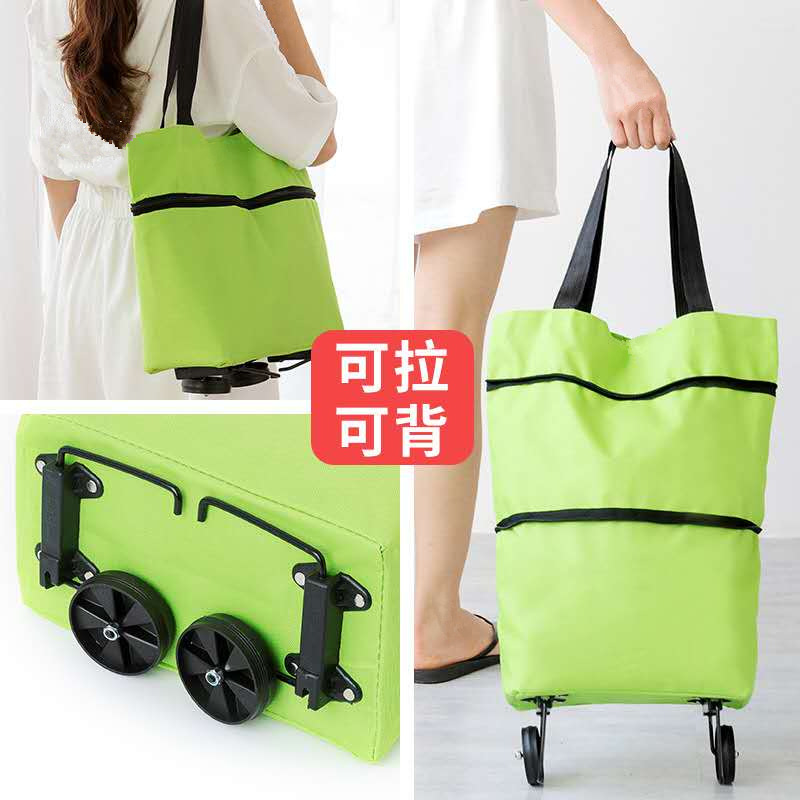 Folding shopping cart, grocery cart, wheel bag, Oxford cloth shopping bag, towing bag, hand-pulled cart, household trolley Application Scenario