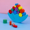 Early education Moon Balance building blocks, children's educational stacking and stacking toys, wooden kindergarten hand-eye coordination games details Picture