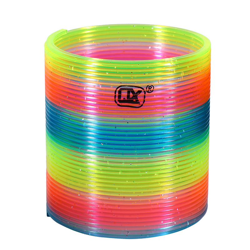 Large Rainbow Ring 8.7*9 Rainbow Ring Children's Spring Ring Magic Hula Hoop Stalls Scenic Spot Toys Wholesale Item Picture