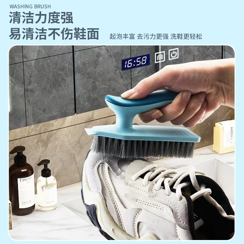 Soft-bristled shoe brush, a household shoe cleaning tool that doesn't damage shoes, a multi-functional cleaning and laundry brush for clothes and shoes details Picture