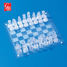 供应25*25cm 磨砂玻璃国际象棋(glass chess set)玻璃水晶象棋