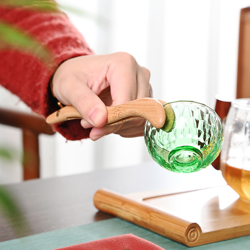Tea holder Tea teacup tea clip Wooden tweezers household non-slip anti-scalding bamboo kung fu tea ceremony tea set accessories batch Specification drawing