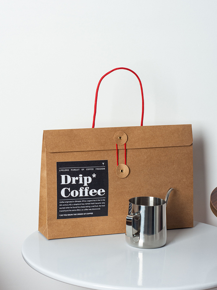 Ear-hanging coffee packaging boxes, hand-held kraft paper bags, tea packaging boxes, biscuit, bread, pastry and wedding candy packaging boxes pic 11