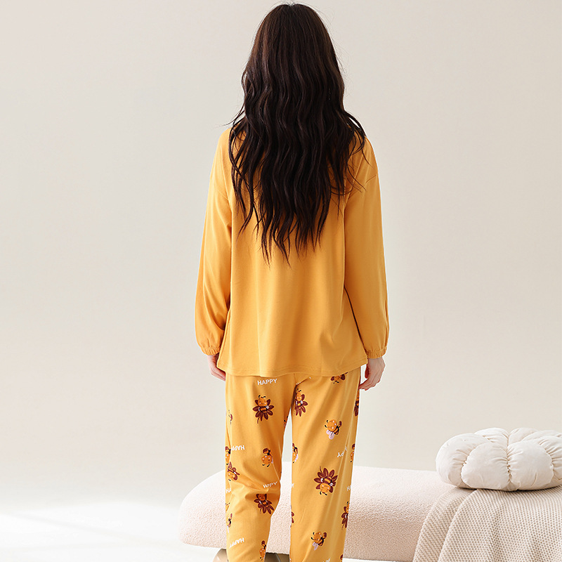 睡衣女长袖韩版/蚕丝睡衣/冰丝睡衣/纯棉女式套装/法兰绒家居服拉链产品图
