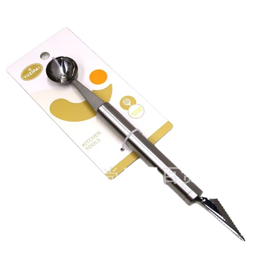 Wholesale of stainless steel double-head fruit carving knives, watermelon, pumpkin and Hami melon grain diggers and shaped ball diggers Item Picture