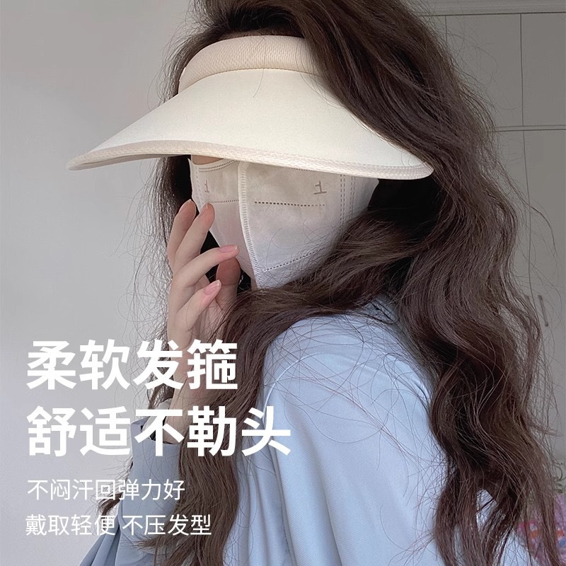 Brand [Sondona] sun hat upf50+ sun hat, the same style as Zhao Lusi's sun hat every night, children's summer UV protection, face cover, empty top details Picture