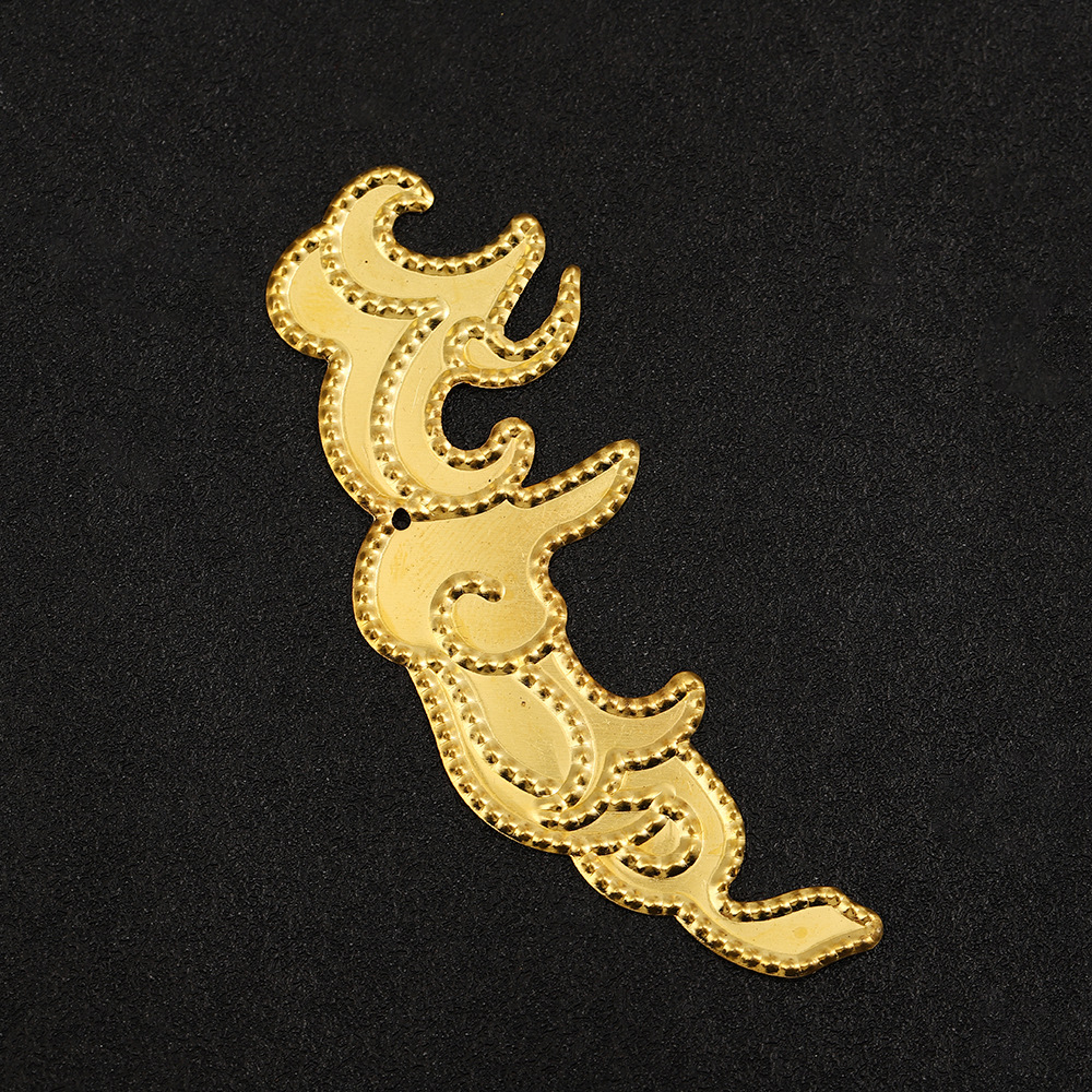 Antique Headdress Accessories Vintage Pattern Metal Pieces Diy Handmade Materials Hanfu Photo Hollow-Out Headdress Accessories Specification drawing