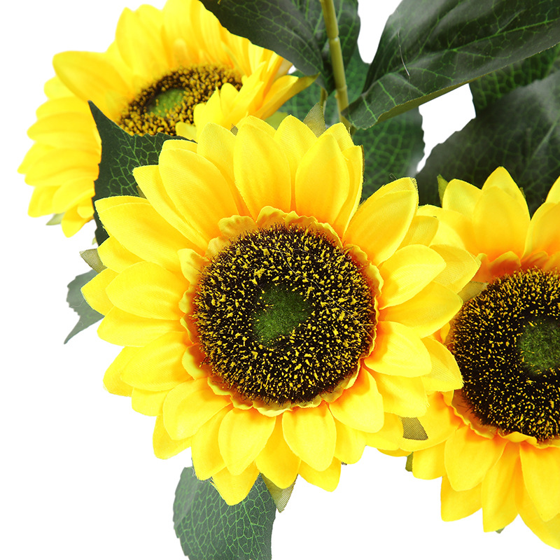 【】 Home, venue, office decoration, artificial flower sunflower series, living room ornaments, green plant decorations, artificial silk Specification image
