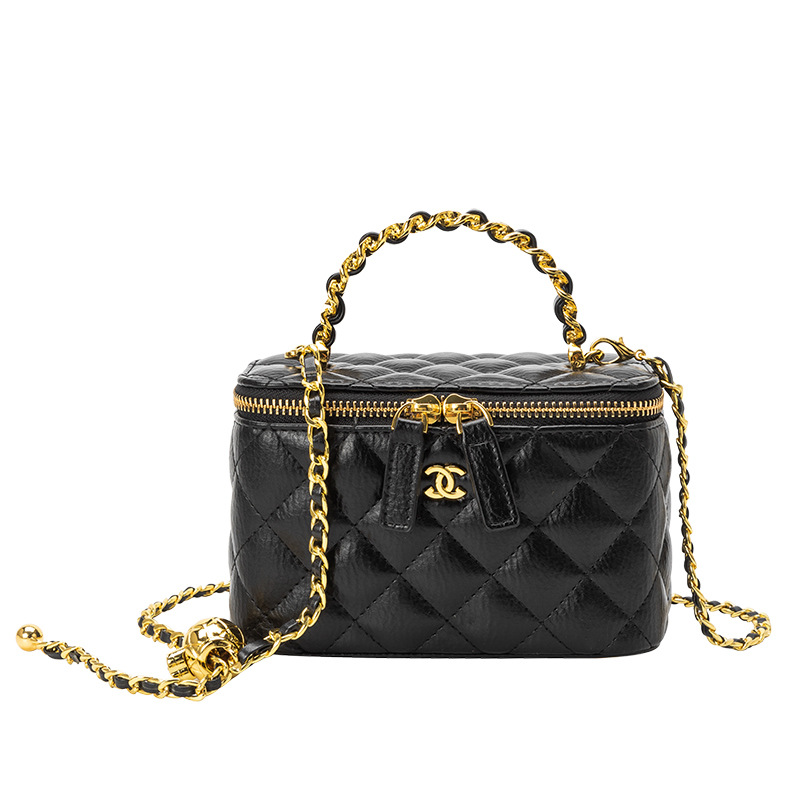 小香风盒子包包女士手提包2024新款时尚菱格链条包百搭单肩斜挎包详情图5