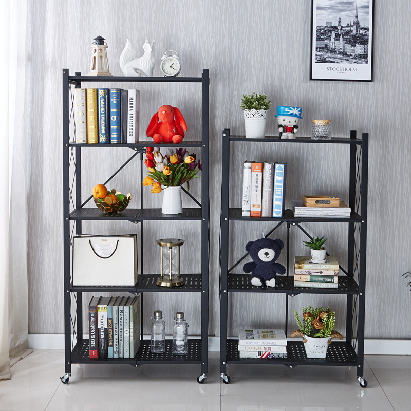 No installation required kitchen storage folding rack