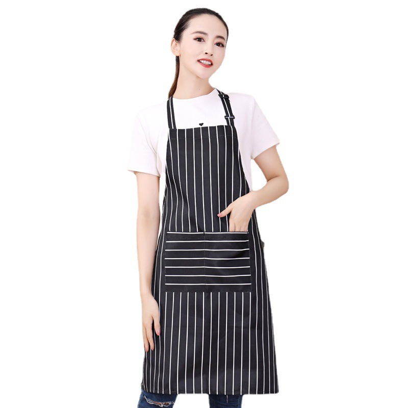 【 Chi Jia 】 In-stock aprons, kitchen anti-stain neck-hanging aprons, hotel, shopping mall, fast food restaurant, men's and women's work aprons Item Picture