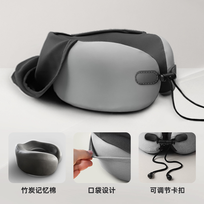 u型枕/U型枕/u型枕儿童卡通/熊猫脖子枕/u型枕弹力面料产品图