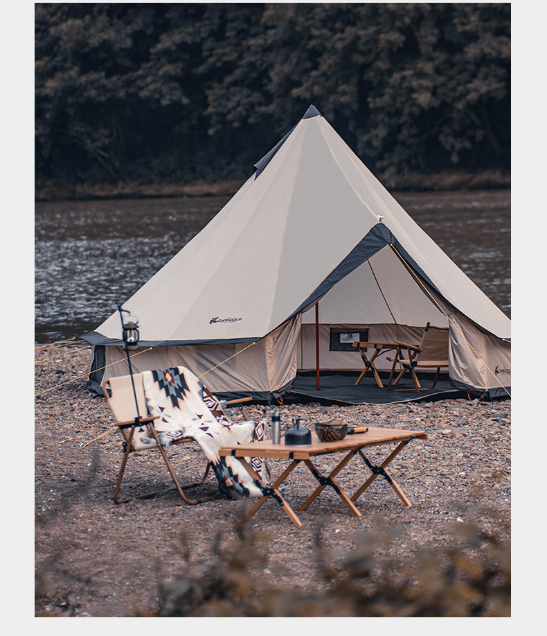 Outdoor picnic multi-person Indian waterproof family tent, light luxury yurt, camping sun protection Oxford fabric large tent pic 12