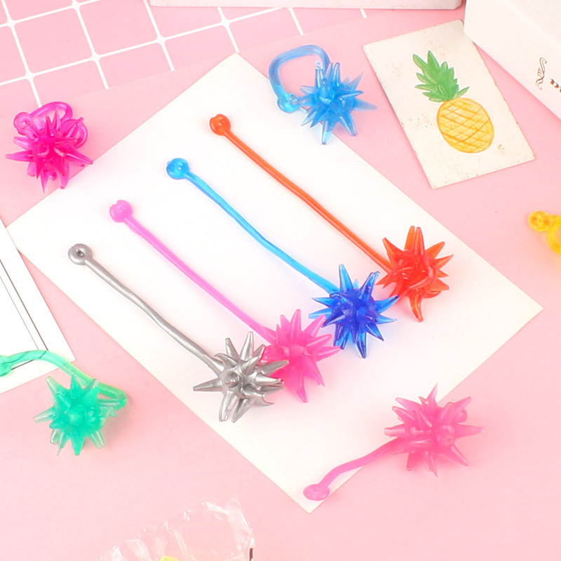 Sticky meteor hammer, large soft rubber hand-swinging sticky ball, stretchable sticky elastic large sticky hammer, children's nostalgic toy details Picture