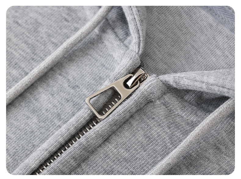 山东即墨卫衣外套女早秋冬季新款慵懒风连帽拉链开衫外套休闲上衣详情16