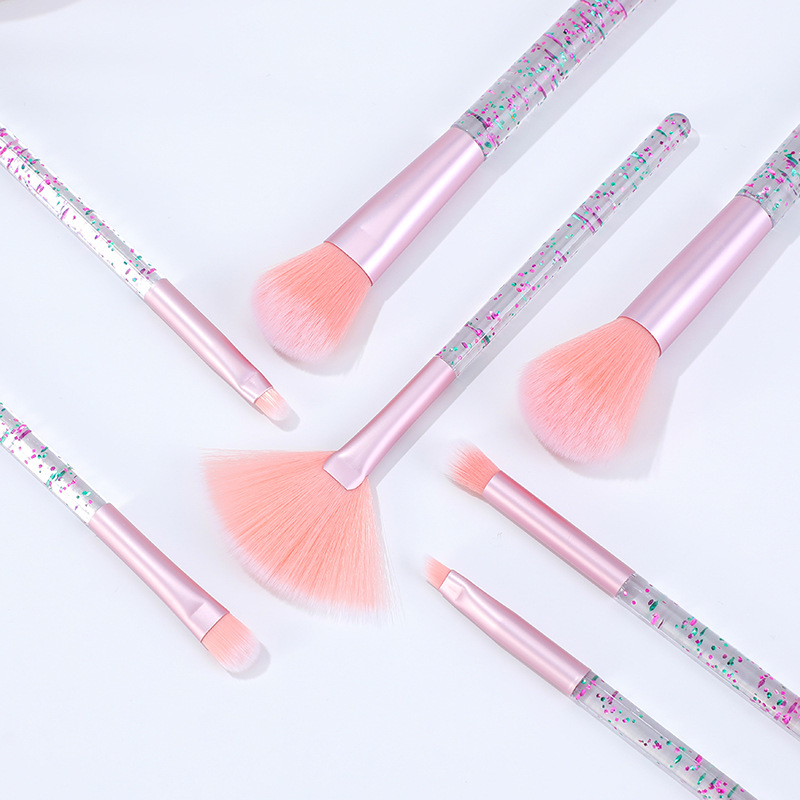 New 7-piece Iridescence makeup brush set, a complete set of loose powder contour eyeshadow makeup brushes, fashionable and portable beauty tools Specification image