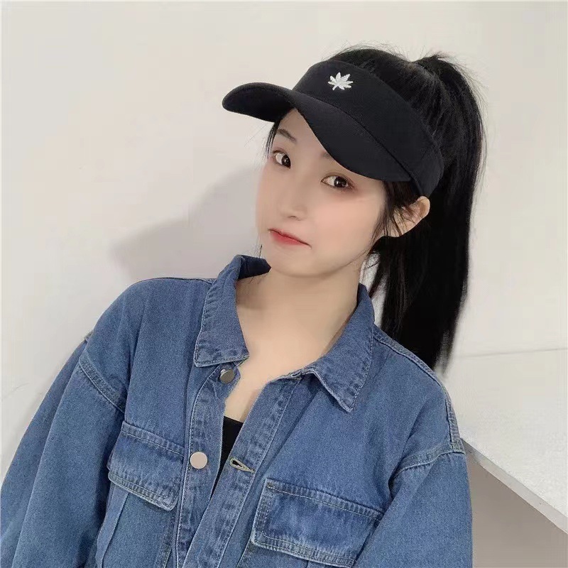 Empty Top Hat Female Summer Sun Sun Hat Korean Version Students All Wear No Top Cap Net Red Fashion Visor Application Scenario