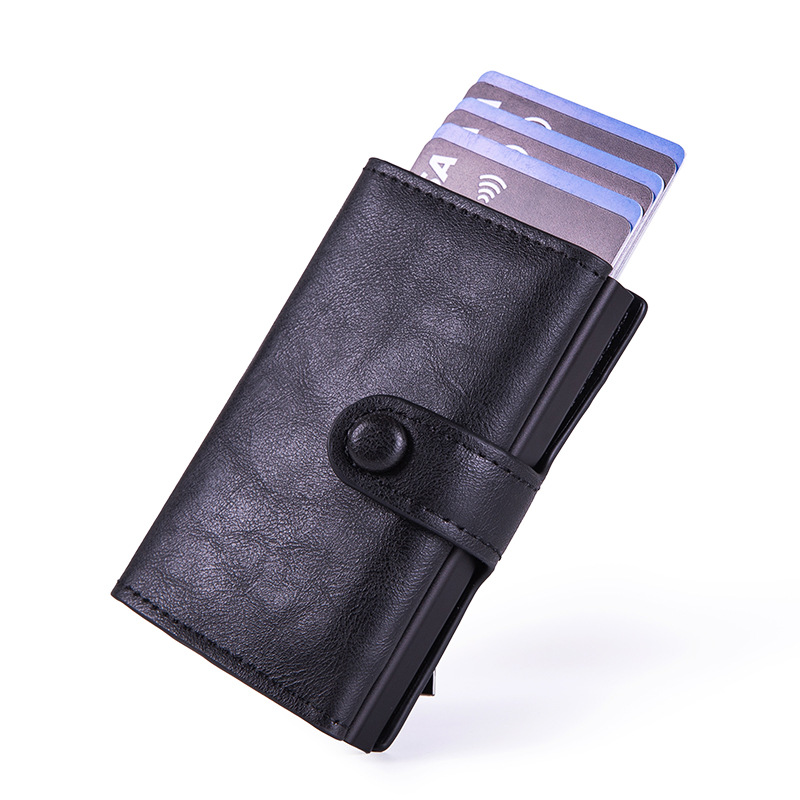 New Metal Automatic Pop-Up Card Case, Men's And Women's Card Holder, Anti-Demagnetization Card Box, Wallet And Coin Purse Zipper Specification drawing