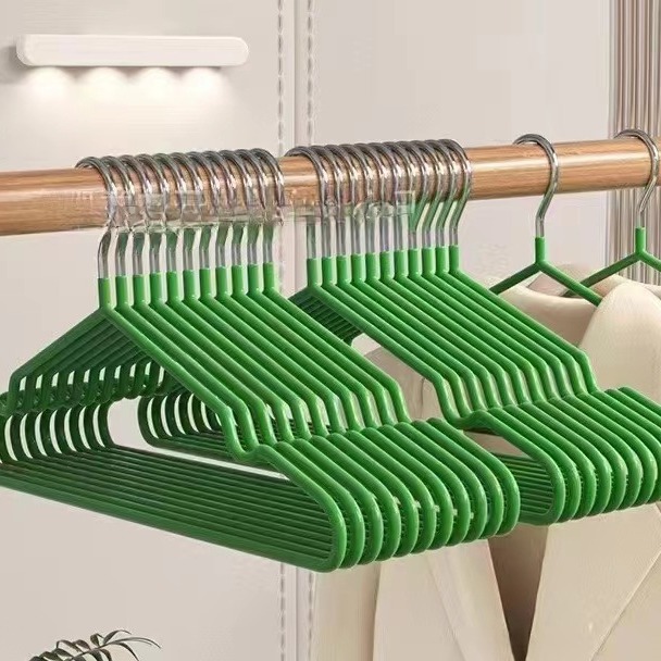 Clean plastic clothes hanger