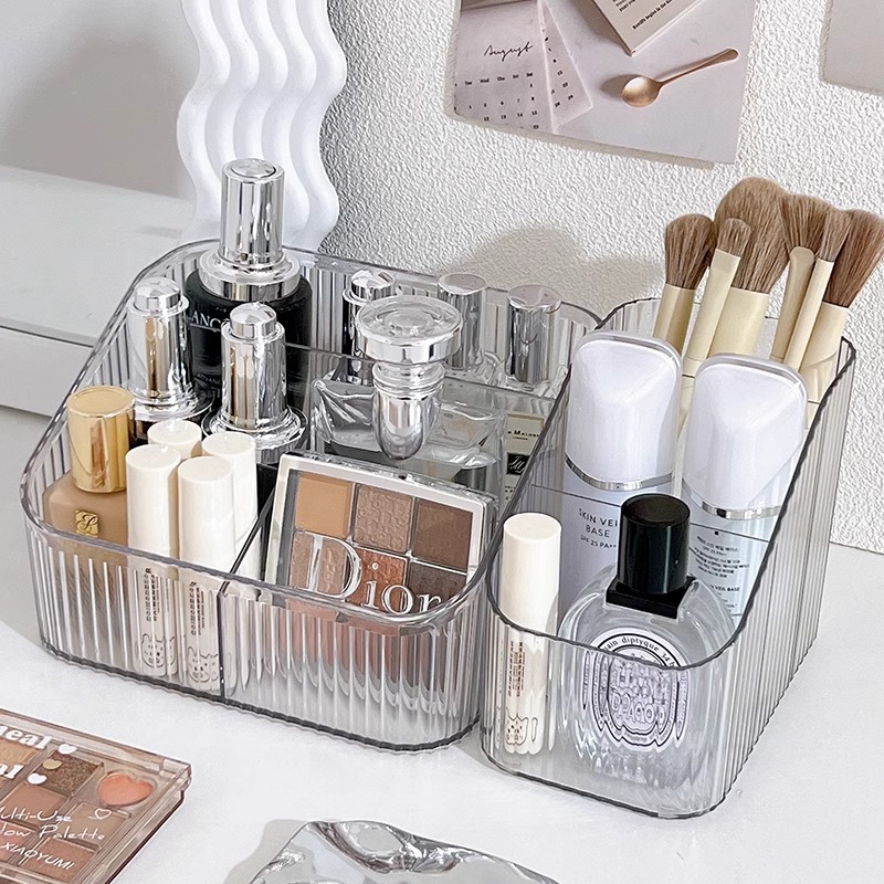 Desktop Storage Box Living Room Coffee Table Transparent Organizing Box Student Dormitory Desk Stationery Makeup Brush Sundry Storage Box Application Scenario