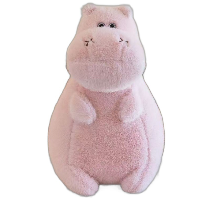 毛绒玩具/玩偶/拉布布/拉布布娃娃/卡皮巴拉白底实物图