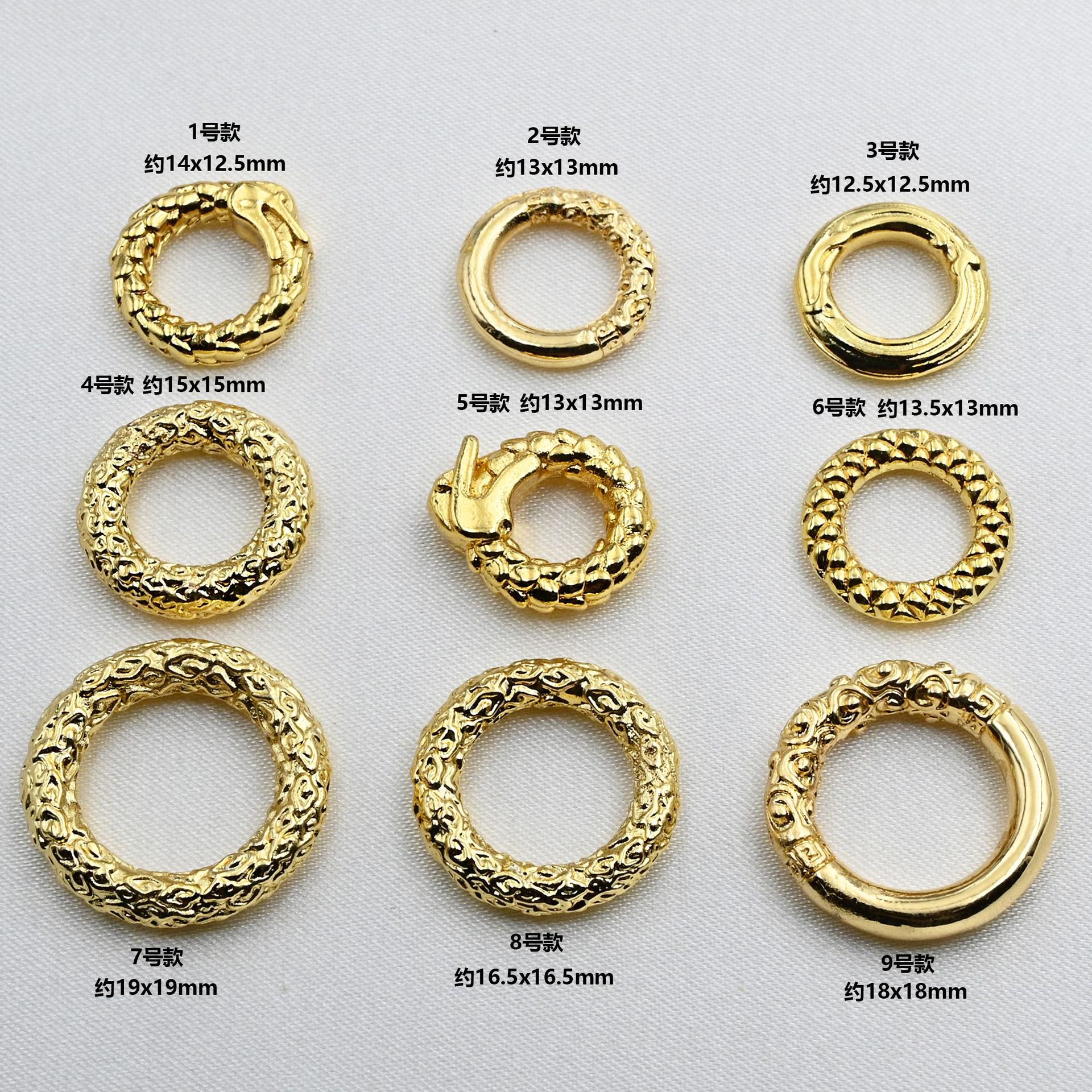 Wholesale Antique Gold Color Qianqian Circle Pendant Diy Jewelry Necklace Pendant Bracelet Connecting Circle Sand Gold Accessories