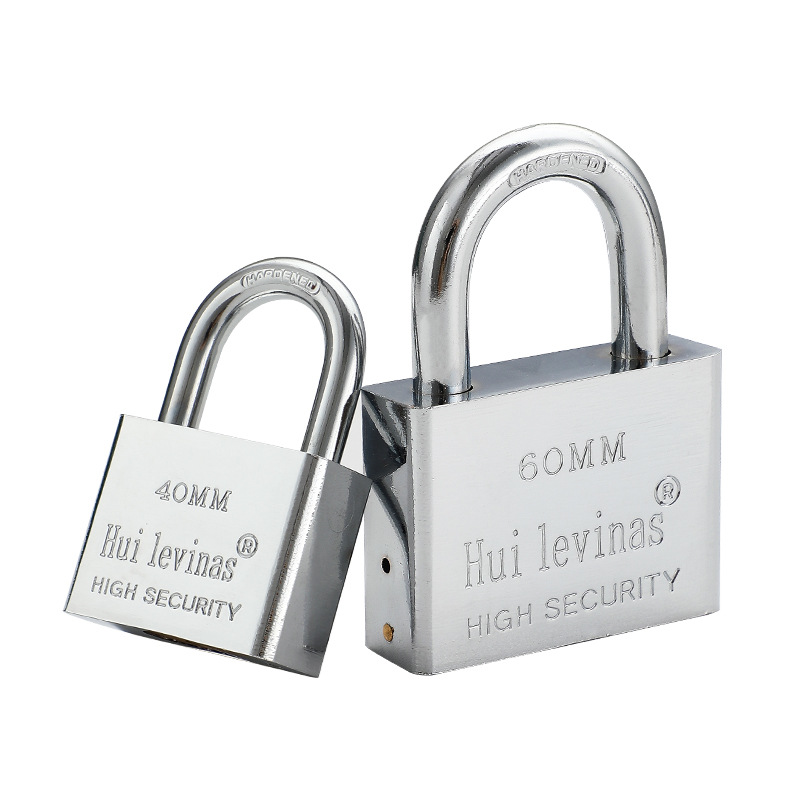 Anti-theft and anti-prying warehouse door open lock, all-copper lock core, lock head, atomic crescent safety lock, dormitory cabinet door lock Item Picture