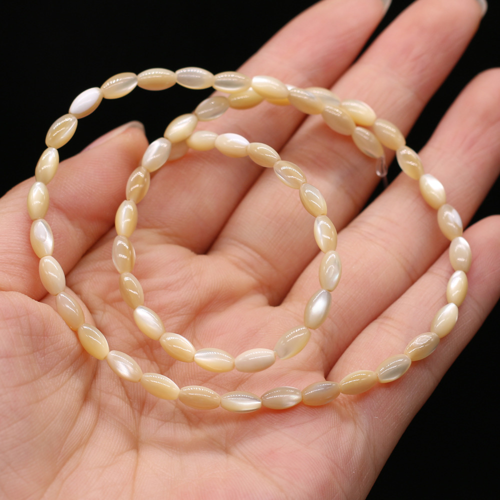 Exquisite natural shell yellow rice beaded DIY jewelry accessories, handcrafted semi-finished jewelry production and wholesale Application Scenario