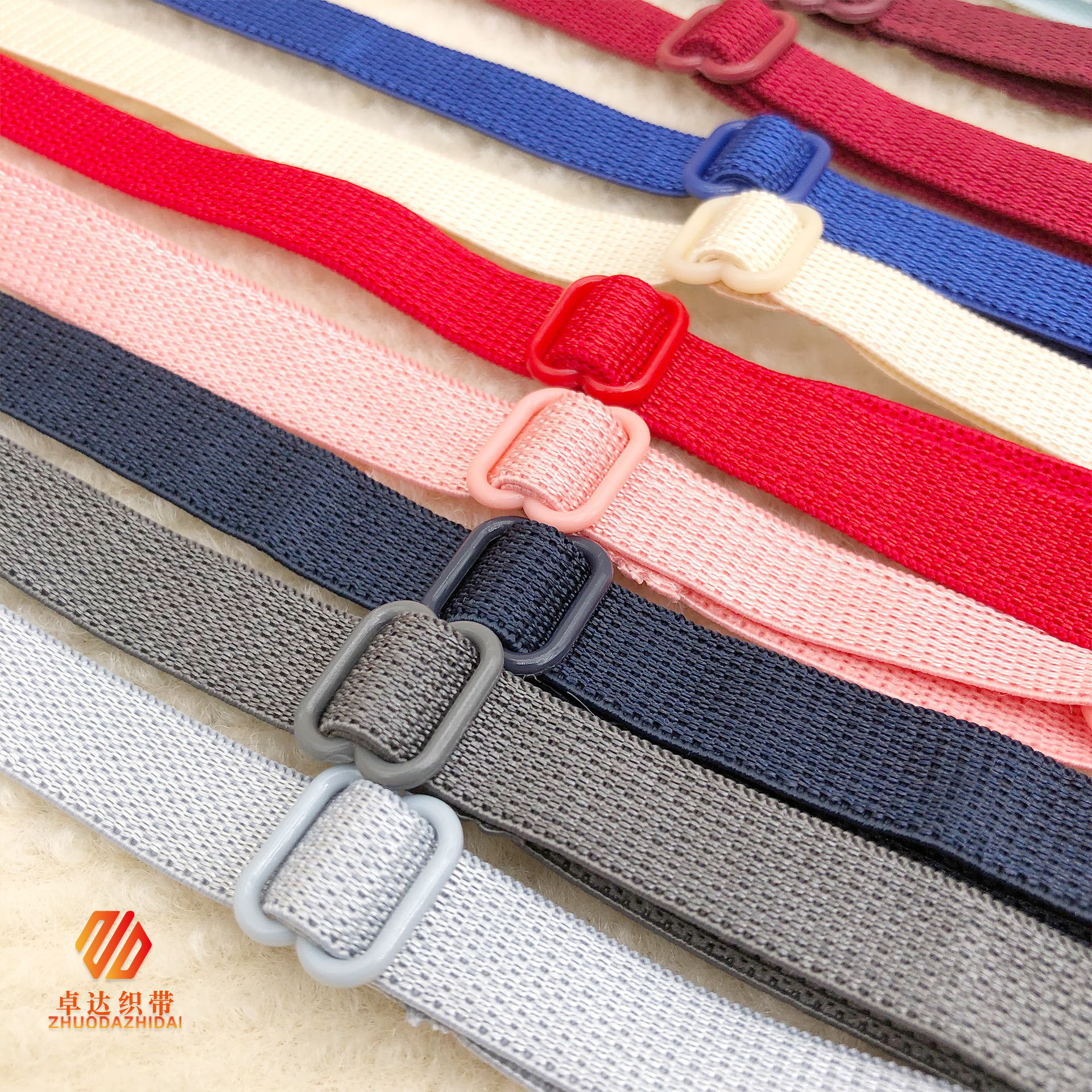 Stock 21 Colored 1Cm Underwear Strap Finished Hat Adjustment Belt High Elastic Webbing Finished Sling Elastic Belt details Picture