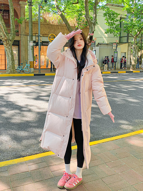 The new Central Academy of Drama down jacket with a high-end feel is a long, knee-length, thickened winter, warm and loose couple coat for both men and women pic 22