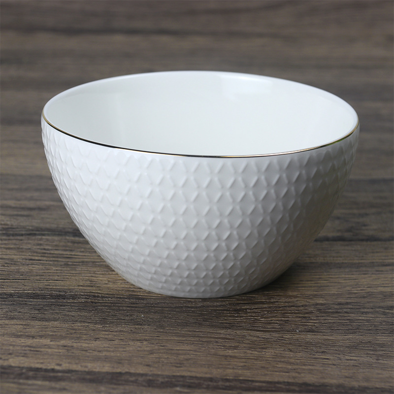 高档浮雕陶瓷餐具套装 品牌代工logo加印商务广告礼品