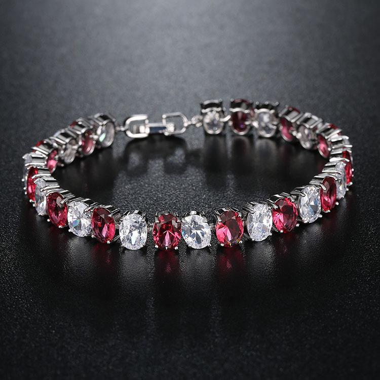 European and American zircon bracelets, colored candies, colored bricks, zircon bracelets, water best friends, girls, couples, wedding banquet bracelets, girls Specification image