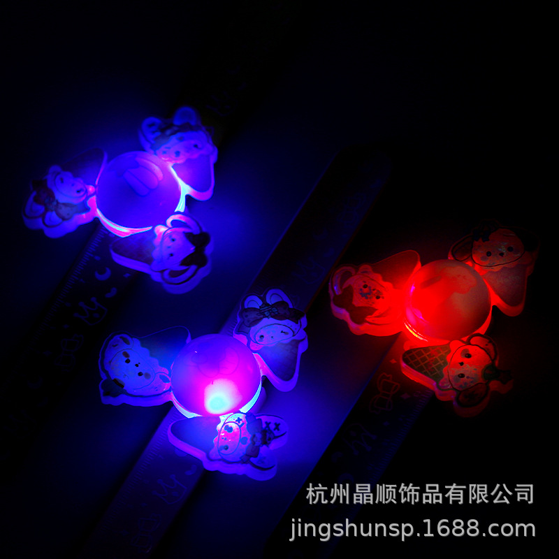 Children With Lights Can Rotate Pop Ring Bracelet Cartoon Flash Ice Cream Bracelet Baby Pat Ring Birthday Gift details Picture