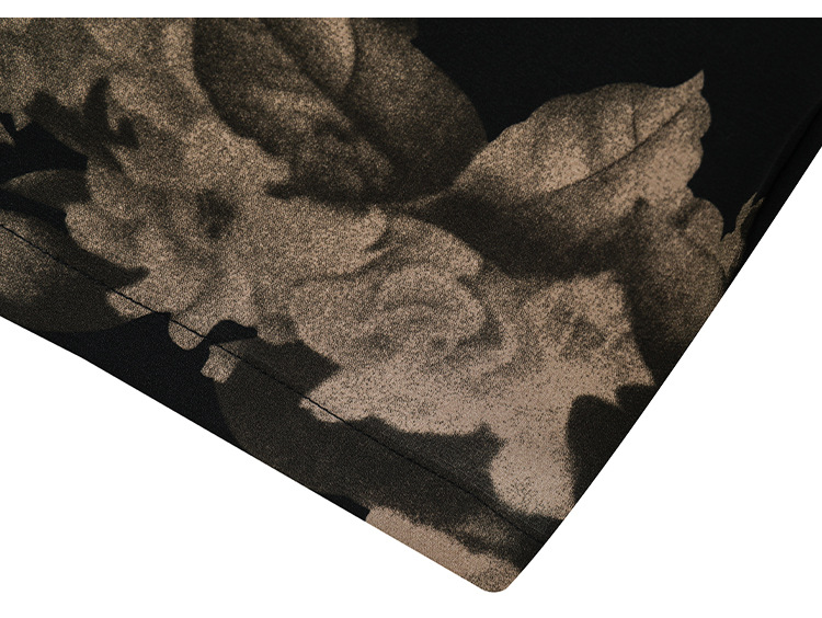 NASA短袖花衬衫男士夏季薄款痞帅冰丝速干碎花休闲翻领男衬衣潮牌详情7