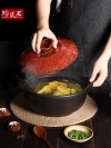 Wang Menghua Pot, a Chinese-style retro clay pot, a household gas stew pot, a clay pot for making soup, and a high-temperature resistant ceramic pot Specification image