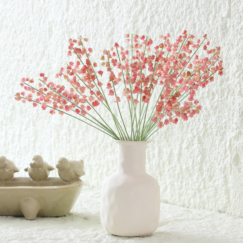 仿真花软胶田园小吊钟铃兰小花束假花风铃花婚庆摄影道具新娘手捧详情4