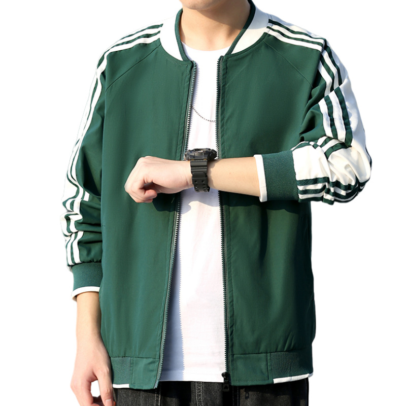 Chaqueta rayada hombre blusa primavera otoño 2023 chaqueta casual hombre adolescente blazer hombre tallas grandes Item Picture