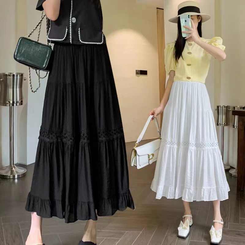 The 2024 new design sense of a niche high-waisted lace-trimmed skirt is a sweet and gentle forest-themed fairy dress for women in summer details Picture