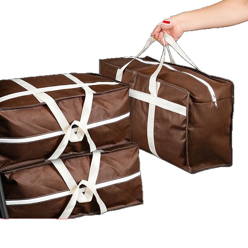 2 seasonal moving packing bags, household quilt storage bags, large-capacity student clothes, cotton quilts, casual style Item Picture