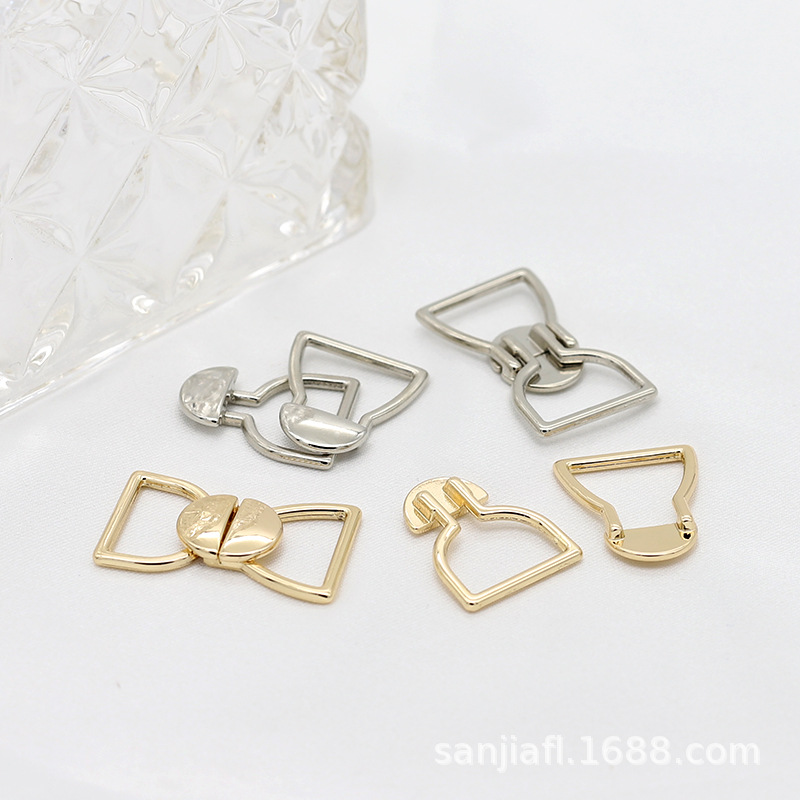 Wholesale of simple alloy accessories, metal bags, buckles, clothes, buttons, shirts, cardigans, decorative adjustment buttons and accessories details Picture