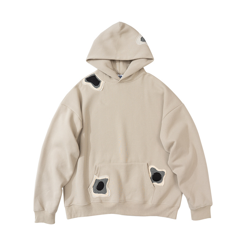 The new autumn and winter collection features an original couple's trendy brand with a plush hoodie jacket and a retro American loose sweatshirt for men Item Picture