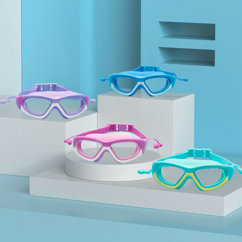 Swimming Goggles Children's Silicone Swimming Goggles Swimming Eye Goggles Anti-Fog With Earplugs Swimming Goggles Set Specification drawing