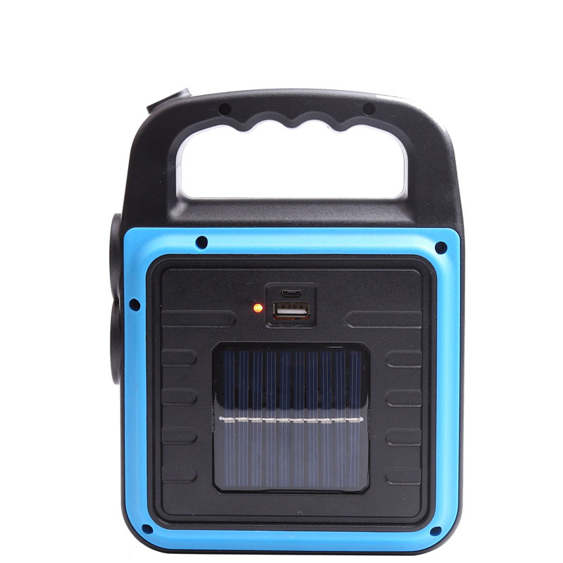 Outdoor multi-functional solar floodlight, yellow and white light color temperature charging portable lamp, LED portable camping work light Specification image