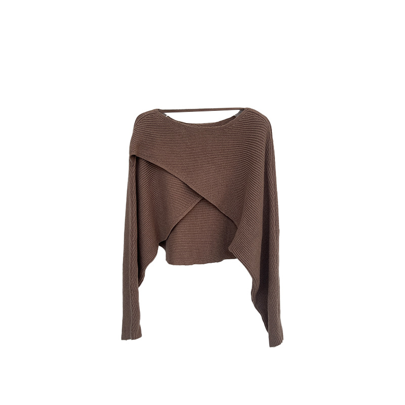 ZY design sense cape-style knitted sweater for women's autumn and winter new style, stylish and youthful sweater H962 Item Picture