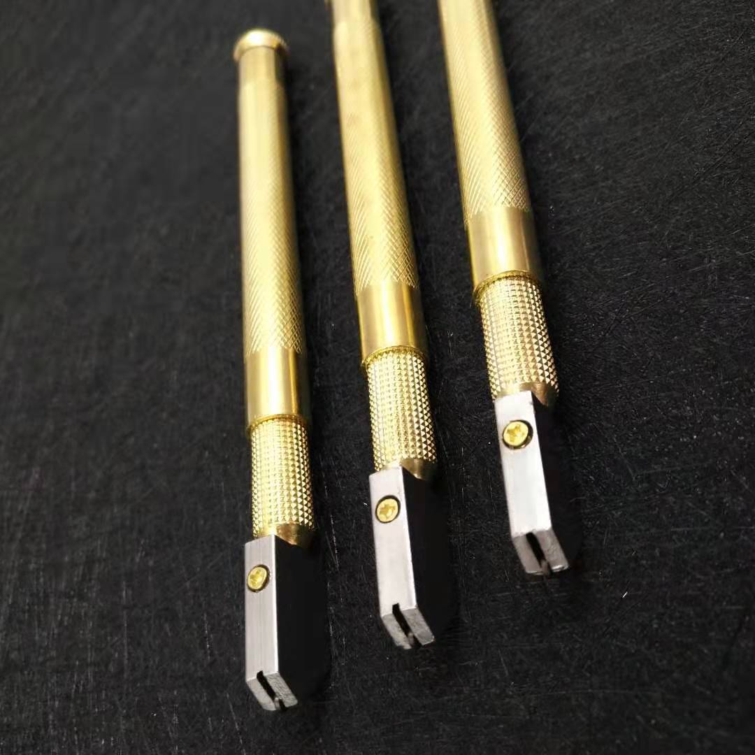 滚轮式瓷砖玻璃刀 薄板玻璃专用刀铁杆墙砖切割工具金刚石金色